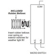 MS Sedco 59-W BioPlate 4-1/2" Square Push Plate Switch with Antimicrobial Protection - Wheelchair