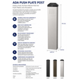 BEA 10BOLLARDSLV Push Plate Bollard with Powder-Coated Carbon Steel Construction