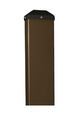 BEA 10BOLLARDBRZWOH - Bollard Without Precut Mounting Holes, Accomodates 6" Square and Round Panther Plates as well as Surface-Mount Card Readers, Key Pads, or Other Surface Mount Devices, Powder Coated Carbon Steel, Bronze