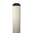 BEA 10BOLLARDSLVWOH - Bollard Without Precut Mounting Holes, Accomodates 6" Square and Round Panther Plates as well as Surface-Mount Card Readers, Key Pads, or Other Surface Mount Devices, Powder Coated Carbon Steel, Silver