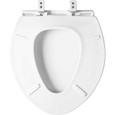 Bemis Bemis 1000CPT Round/Elongated Paramont Commercial Plastic Toilet Seat with Chrome Hinge and STA-TITE Commercial Fastening System BEMIS-1000CPT 