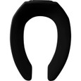 Bemis Church 295SSCT Elongated Open Front Less Cover Commercial Plastic Toilet Seat with STA-TITE Commercial Fastening System Self-Sustaining Check Hinge BEMIS-295SSCT 