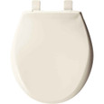 Bemis Bemis 200E4 Affinity Round Plastic Toilet Seat with STA-TITE Seat Fastening System, Easy-Clean, Whisper-Close, Precision Seat Fit Adjustable Hinge and Super Grip Bumpers BEMIS-200E4 