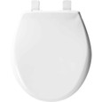 Bemis Bemis 200E4 Affinity Round Plastic Toilet Seat with STA-TITE Seat Fastening System, Easy-Clean, Whisper-Close, Precision Seat Fit Adjustable Hinge and Super Grip Bumpers BEMIS-200E4 