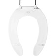 Bemis Bemis 1055 Elongated Plastic Open Front Less Cover Toilet Seat with Check Hinge BEMIS-1055 