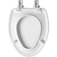 Bemis Bemis 19170PLE4 Alesio Elongated High Density Enameled Wood Toilet Seat with STA-TITE Seat Fastening System, Easy-Clean, Whisper-Close, Precision Seat Fit Adjustable Plastic Hinge and Super Grip Bumpers BEMIS-19170PLE4 