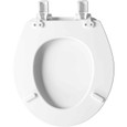 Bemis Bemis 600E4 Ashland Round Enameled Wood Toilet Seat with STA-TITE Seat Fastening System, Easy-Clean, Whisper-Close and Precision Seat Fit Adjustable Hinge BEMIS-600E4 