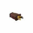 Eaton SA540B straight blade plug , #16 AWG, 15A, Industrial, 125V, Back wire, Brown, Brass, Impact-resistant thermoplastic, 1-15P, Two-pole, two-wire, Screw, 0.33" in diameter, Thermoplastic, Core pack