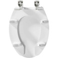 Bemis Bemis 3L2150T Elongated Open Front With Cover Medic-Aid Plastic Toilet Seat with STA-TITE Commercial Fastening System, DuraGuard, Super Grip Bumpers and 3-inch Lifts BEMIS-3L2150T 