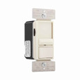 Eaton SF10P-A dimmer, No neutral required, #14 -12 AWG, Flush, 120/277 Vac, Back and side, Wire Leads, Maintained, Almond, 60 Hz, LED, Flourescent, Single-pole, Three-way, Single-phase, Polycarbonate, 1200/1660W 736865