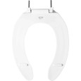 Bemis Church 255 Elongated Plastic Open Front Less Cover Toilet Seat with Check Hinge BEMIS-255 