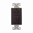 Eaton SGFH15B hospital grade GFCI receptacle,Self-test,#14 - 10 AWG,15A,Residential,Commercial,Flush,125 V,GFCI,Back and side wire,Brown,Brass,Receptacle,Nylon,5-15R,Two-pole, three-wire, grounding