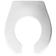 Bemis Bemis BB955CT Baby Bowl Open Front Less Cover Commercial Plastic Toilet Seat with STA-TITE Commercial Fastening System Check Hinge and DuraGuard BEMIS-BB955CT 