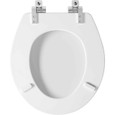 Bemis Mayfair by Bemis 26CHSLA Mayfair Benton Round Enameled Wood Toilet Seat with STA-TITE Seat Fastening System and Whisper-Close Chrome Hinge BEMIS-26CHSLA 