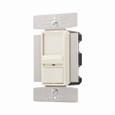 Eaton SI10P-A slide dimmer, No neutral required, #14 -12 AWG, Flush, 120 Vac, Back and side, Maintained, Almond, 60 Hz, Incandescent, halogen, MLV, Single-pole, Three-way, Single-phase, Polycarbonate, 1000W 663673