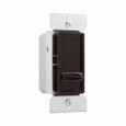 Eaton SI061-B slide dimmer, No neutral required, #14 -12 AWG, Flush, 120 Vac, Back and side, Maintained, Brown, 60 Hz, Incandescent, halogen, Single-pole, Single pole, Single-phase, Polycarbonate, 600W 713149