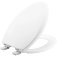 Bemis 1200E4 Affinity Elongated Plastic Toilet Seat with STA-TITE Seat Fastening System, Easy-Clean, Whisper-Close, Precision Seat Fit Adjustable Hinge and Super Grip Bumpers