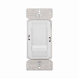 Eaton SI061-W slide dimmer, No neutral required, #14 -12 AWG, Flush, 120 Vac, Back and side, Maintained, White, 60 Hz, Incandescent, halogen, Single-pole, Single pole, Single-phase, Polycarbonate, 600W 663567