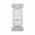 Eaton SI06P-W slide dimmer, No neutral required, #14 -12 AWG, Flush, 120 Vac, Back and side, Maintained, White, 60 Hz, Incandescent, halogen, MLV, Single-pole, Three-way, LED with preset, Single-phase, Polycarbonate, 600W 663642