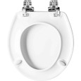 Bemis Bemis 9170CSLA Alesio Round High Density Enameled Wood Toilet Seat with STA-TITE Seat Fastening System, Whisper-Close, Precision Seat Fit Adjustable Chrome Hinge and Super Grip Bumpers BEMIS-9170CSLA 