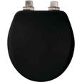 Bemis Bemis 9170NSLA Alesio Round High Density Enameled Wood Toilet Seat with STA-TITE Seat Fastening System, Whisper-Close, Precision Seat Fit Adjustable Brushed Nickel Hinge and Super Grip Bumpers BEMIS-9170NSLA 