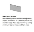 Falcon Falcon SC70A-18PA Narrow Top Rail Drop Plate for SC70A Series Door Closers FAL-SC70A-18PA
