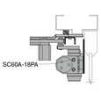 Falcon SC60A-18PA Mounting plate - Push side for SC60A Series Door Closers