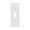 Eaton STC1W Sectional wallplate, Center piece, White, Toggle Cutout, Polycarbonate, Single- gang, Mid-size