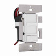 Eaton SUF7-W universal dimmer, Neutral required, 120/277 Vac, White, 60 Hz, Dimmable LED/CFL, incandescent, fluorescent, halogen and electronic low voltage, Single-pole, Three-way, Polycarbonate 748578