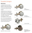 Schlage B500 Series deadbolt design variants diagram showing full-size IC, SFIC, thumbturn, and occupied-indicator configurations