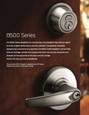 Schlage B500 Series deadbolt marketing overview showing single-cylinder deadbolt with Athens lever in 626 Satin Chrome