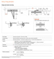 LCN 1461 hinge pull-side mounting detail: dimensional drawing with butt hinge, auxiliary stop, reveal, top rail, clearance, delay action, and maximum opening specifications for standard and Hold Open arm configurations