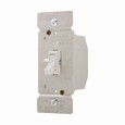 Eaton TI061-W toggle dimmer, Power Failure Mode, Non-preset, Flush, 120V, Wire leads, Maintained, White, Indoor, 60 Hz, Incandescent, halogen, 1-pole, 3-way, 1-phase, Polycarbonate, 600W