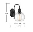 Savoy House Savoy House Meridian 50040BK 1-Light Outdoor Wall Lantern SVH-M50040BK