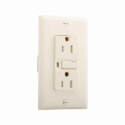 Eaton TRAFCI15A AFCI receptacle, Visual trip indicator light, 15A, 125V, Back wire and side wire, AFCI, Almond, Brass, Receptacle, Tamper resistant, PVC, 5-15R, Two-pole, three-wire, grounding