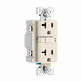 Eaton TRSGF20LA GFCI receptacle,Tamper resistant,Self-test,#14 - 10 AWG,20A,Residential,Commercial,Flush,125 V,GFCI,Back and side wire,Light almond,Brass,Receptacle,Tamper resistant,Polycarbonate,5-20R,Two-pole, three-wire, grounding