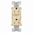 Eaton TR5362CDV Arrow Hart heavy duty industrial specification grade duplex receptacle, Tamper resistant,auto-grounding, Dual control, #14-10 AWG, 20A, Flush, 125V, Ivory, Brass, Impact-resistant thermoplastic face,PVC body, 5-20R, 2-pole, 3-wire, ,