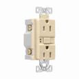Eaton TRAFGF15V AFGF receptacle,Tamper resistant,Self-test,#14 - 10 AWG,15A,Residential,Commercial,Flush,125 V,AFGF,Back and side wire,Ivory,Brass,Receptacle,Tamper resistant,Polycarbonate,5-15R,Two-pole, three-wire, grounding