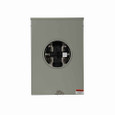 Eaton UTE4213BCH meter socket, Comm, 200A, Over/under, 3-5/16 inch hub open, #6-350 kcmil, 4-jaw, 1-ph, #6-350 kcmil, Lever bypass, Gnd conn (#14-#2 Cu), Triplex, 3-wire, Ringless, 600 Vac