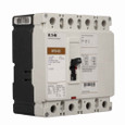 Eaton HFDDC4080L Series C DC/PvGard complete molded case circuit breaker, F-frame, HFD, Complete breaker, Fixed thermal, fixed magnetic trip type, Four-pole, 80A, 600 Vac, 250 Vdc, 42 kAIC at 600 Vac, Line and load, Vdc