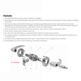 BEST BEST 9K Exit (Y) Lock - Grade 1 Cylindrical Non-Keyed Lever Lock BES-9K-Y-NONKEYED
