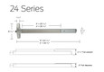 Falcon Falcon 24-C-EO Series - Exit Only (No Trim) - Grade 1 Concealed Vertical Rod Exit Device - 3FT FAL-24-C-3FT