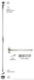 Falcon Falcon 25-C Series - Exit Only (No Trim) - Concealed Vertical Rod Exit Device - 3FT FAL-25-C-EO-3FT
