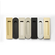 Emtek 2155 Narrow Modern Rectangular Pocket Door Mortise Lock (2" x 7-1/4") - Privacy