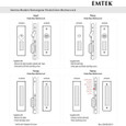 Emtek Emtek 2155 Narrow Modern Rectangular Pocket Door Mortise Lock (2" x 7-1/4") - Privacy EMTEK-2155