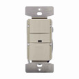 Eaton VS10D7-V occupancy sensor and dimmer, Dim sensr, 8/10A, Resi/com, Flsh, 120/277V, 6" pre-strip wr ld, Pshpd w/hor dim/brite bar, Ivory, 60 Hz, LED mot ind, 1-pole, 3way, 0-40˚C, 1-ph, Poly, 1200/2200W, Use w/0-10 Vdc FLR/LED blst 748660