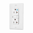 Eaton WRSGF20FW GFCI receptacle,NAFTA compliant,Weather resistant,Self-test,#14 - 10 AWG,20A,Residential,Commercial,Flush,125 V,GFCI,Back and side wire,White,Brass,Receptacle,Weather resistant,Polycarbonate,5-20R,Two-pole, three-wire, grounding