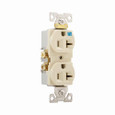 Eaton WRBR20V commercial specification grade duplex receptacle, #14-10 AWG, 20A, Commercial, Flush, 125V, Back and side, Ivory, Brass, Weather resistant, Impact-resistant nylon face, Glass-filled nylon base, 5-20R, Duplex, Screw, Nylon, Core pack Eaton WRBR20V commercial specification grade duplex receptacle, #14-10 AWG, 20A, Commercial, Flush, 125V, Back and side, Ivory, Brass, Weather resistant, Impact-resistant nylon face, Glass-filled nylon base, 5-20R, Duplex, Screw, Nylon, Core pack