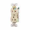 Eaton WRBR20V commercial specification grade duplex receptacle, #14-10 AWG, 20A, Commercial, Flush, 125V, Back and side, Ivory, Brass, Weather resistant, Impact-resistant nylon face, Glass-filled nylon base, 5-20R, Duplex, Screw, Nylon, Core pack Eaton WRBR20V commercial specification grade duplex receptacle, #14-10 AWG, 20A, Commercial, Flush, 125V, Back and side, Ivory, Brass, Weather resistant, Impact-resistant nylon face, Glass-filled nylon base, 5-20R, Duplex, Screw, Nylon, Core pack