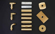 Emtek Emtek Select Brass T-Bar Terrazzo Lever - Passage Set EMTEK-T-BAR-TERRAZZO-LEVER-PASSAGE